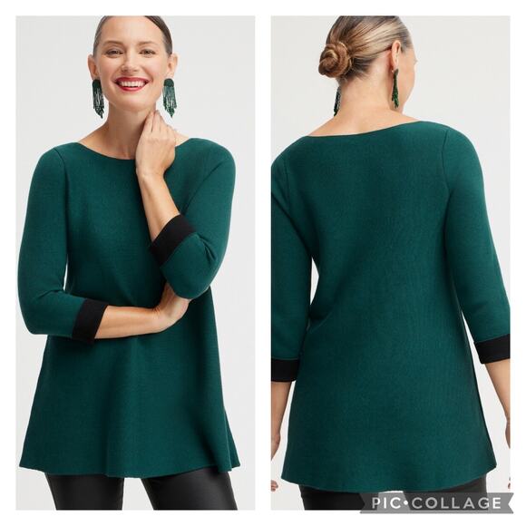 Chicos double knit pullover tunic top XL 3 - Picture 2 of 8